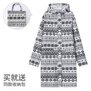 Frauen neue stilvolle lange Regenmantel wasserdichte Regenjacke mit Kapuze