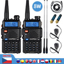 2pcs Real 8W Baofeng UV-5R Walkie Talkie UV 5R Hochleistungs-Amateur-CB-Radiosender UV5R Dualband-Transceiver 10 km Gegensprechanlage