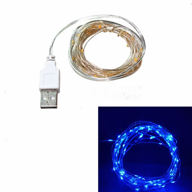 1m/2m/3m/10m Copper Wire Battery Box Garland LED Wedding Decoration for Home Decoration Fairy  for Party Decoration String Light