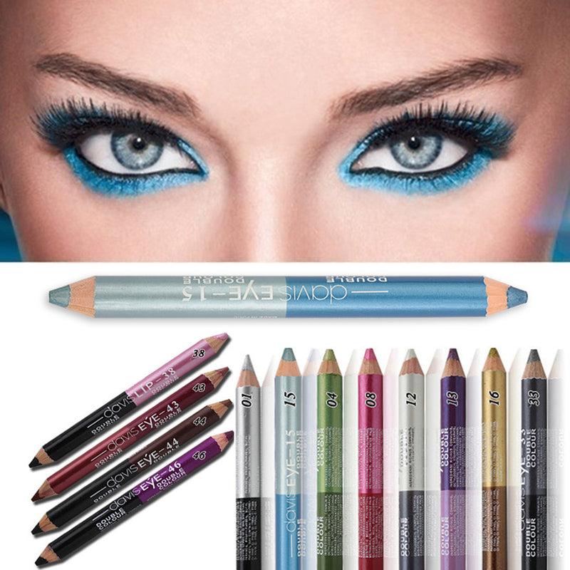 Doppelköpfiger, langlebiger, schweißfester Eyeliner-Stift, Lidschattenstift, dauerhafter Eyeliner-Stift, Pigment, wasserdichte Augen-Make-up-Tools