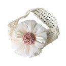 Balleenshiny Infant Kind Haarband Dreidimensionale Legierung Strass Krone Kopfschmuck Baby Mädchen Mesh Elastisches Stirnband Turban