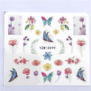 YWK 1 STÜCK Transparente Farbe Blume Wassertransfer Aufkleber Nail Art Decals DIY Fashion Wraps Tipps Maniküre Werkzeuge