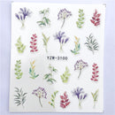 YWK 1 STÜCK Transparente Farbe Blume Wassertransfer Aufkleber Nail Art Decals DIY Fashion Wraps Tipps Maniküre Werkzeuge