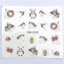 YWK 1 STÜCK Transparente Farbe Blume Wassertransfer Aufkleber Nail Art Decals DIY Fashion Wraps Tipps Maniküre Werkzeuge