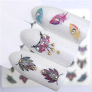 YWK 1 STÜCK Transparente Farbe Blume Wassertransfer Aufkleber Nail Art Decals DIY Fashion Wraps Tipps Maniküre Werkzeuge