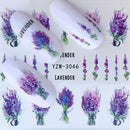 YWK 1 STÜCK Transparente Farbe Blume Wassertransfer Aufkleber Nail Art Decals DIY Fashion Wraps Tipps Maniküre Werkzeuge