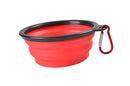 1000 ml große faltbare Hundehaustier-faltbare Silikonschüssel Outdoor-Reise tragbarer Welpenfutterbehälter Feeder Dish Bowl