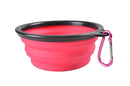 1000 ml große faltbare Hundehaustier-faltbare Silikonschüssel Outdoor-Reise tragbarer Welpenfutterbehälter Feeder Dish Bowl