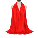 Bufanda Hijab de Jersey de algodón Modal, chal largo musulmán, turbante suave liso, envolturas para la cabeza para mujer, diadema africana, 170x60cm