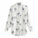 Aachoae Leopard Stilvolles Hemd Frauen Umlegekragen Büro Mode Weibliche Bluse Langarm Plus Size Lady Tops Blusa Feminina