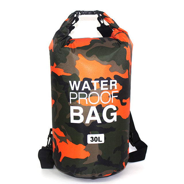 Bolsa de natación impermeable de 30L, saco seco, colores de camuflaje, pesca, canotaje, kayak, almacenamiento, bolsa de Rafting a la deriva, 2L, 5L, 10L, 15L, XAZ9