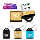 ANMONE USB Micro SD/TF Kartenleser USB 2.0 Mini Handy Speicherkartenleser Hochgeschwindigkeits USB Adapter für Laptop Zubehör