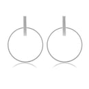 2019 Mode Ohrringe Punk Einfache Gold Silber Farbe Langer Abschnitt Quaste Anhänger Größe Kreis Ohrringe Für Damen Geschenke Großhandel