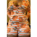 Sexy Bodysuit Damen Floral Langarm Bodycon Verband Overall Bodysuit Strampler Lässige Trikot Tops Nachtwäsche