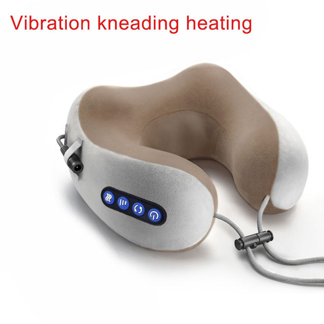 Masajeador eléctrico de cuello en forma de U, almohada multifuncional portátil para hombro, masajeador Cervical, almohada de masaje relajante para el hogar y el coche