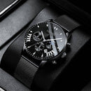 Neue Herrenuhren Luxus Berühmte Marke Herren Edelstahl Mesh Kalender Uhr Herren Business Leuchtende Quarzuhr Relogio Masculino