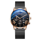 Neue Herrenuhren Luxus Berühmte Marke Herren Edelstahl Mesh Kalender Uhr Herren Business Leuchtende Quarzuhr Relogio Masculino