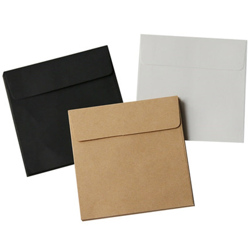 10 TEILE/LOS 10*10 cm Kraft Quadratische Mini Blank Umschläge für Mitgliedskarte/Kleine Grußkarte/Aufbewahrung Papierumschläge