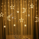 LED Deer Star Moon Vorhang Licht 220V 110V Weihnachtsgirlande String Lichterkette im Freien für Zuhause Hochzeit Neujahr Dekor