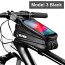 WILD MAN Neue Fahrradtasche Rahmen vorne Oberrohr Fahrradtasche Wasserdicht 6,6 Zoll Handyhülle Touchscreen Tasche MTB Pack Fahrradzubehör