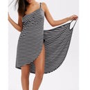 Oufisun Frauen Übergröße Pareo Strand Cover Up Wickelkleid Bikini Badeanzug Femme Robe De Plage Beachwear Femme Tunika Kaftan
