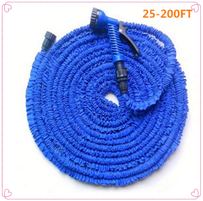 Garden hose magic water hose watering hose flexible expandable reels hose for watering connector Blue Green 25-200FT