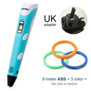 Myriwell 3D-Stift DIY 3D-Drucker Stift Zeichenstifte 3D-Druck am besten für Kinder mit ABS-Filament 1,75 mm Weihnachten Geburtstagsgeschenk