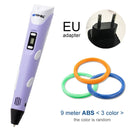 Myriwell 3D-Stift DIY 3D-Drucker Stift Zeichenstifte 3D-Druck am besten für Kinder mit ABS-Filament 1,75 mm Weihnachten Geburtstagsgeschenk