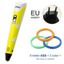 Myriwell 3D-Stift DIY 3D-Drucker Stift Zeichenstifte 3D-Druck am besten für Kinder mit ABS-Filament 1,75 mm Weihnachten Geburtstagsgeschenk