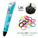 Myriwell 3D-Stift DIY 3D-Drucker Stift Zeichenstifte 3D-Druck am besten für Kinder mit ABS-Filament 1,75 mm Weihnachten Geburtstagsgeschenk