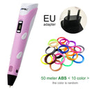 Myriwell 3D-Stift DIY 3D-Drucker Stift Zeichenstifte 3D-Druck am besten für Kinder mit ABS-Filament 1,75 mm Weihnachten Geburtstagsgeschenk