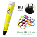 Myriwell 3D-Stift DIY 3D-Drucker Stift Zeichenstifte 3D-Druck am besten für Kinder mit ABS-Filament 1,75 mm Weihnachten Geburtstagsgeschenk