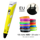 Myriwell 3D-Stift DIY 3D-Drucker Stift Zeichenstifte 3D-Druck am besten für Kinder mit ABS-Filament 1,75 mm Weihnachten Geburtstagsgeschenk