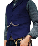 Herren Anzug Weste Braun Hochzeit Wolle Tweed Business Weste Jacke Casual Slim Fit Gilet Homme Westen für Trauzeugen Mann Hochzeit