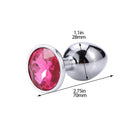 Anal Plug Sex Toys Mini Round Metal Crystal Jewelry Women / Men for Butt Plug Small Unisex Adult Sex Store