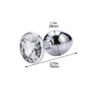 Anal Plug Sex Toys Mini Round Metal Crystal Jewelry Women / Men for Butt Plug Small Unisex Adult Sex Store