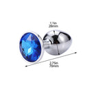 Anal Plug Sex Toys Mini Round Metal Crystal Jewelry Women / Men for Butt Plug Small Unisex Adult Sex Store