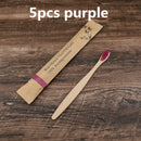 5/10 Stück umweltfreundliche Zahnbürste aus Bambus, wiederverwendbare Zahnbürsten, tragbar, für Erwachsene, aus Holz, weiche Zahnbürste für den Heimreise-Hotelgebrauch