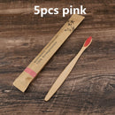 5/10 Stück umweltfreundliche Zahnbürste aus Bambus, wiederverwendbare Zahnbürsten, tragbar, für Erwachsene, aus Holz, weiche Zahnbürste für den Heimreise-Hotelgebrauch