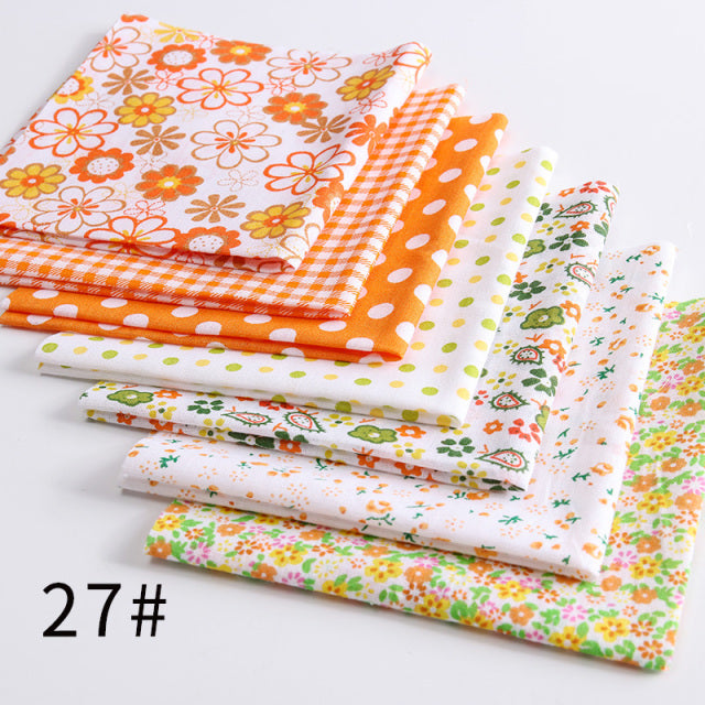 24*25Cm Or 10*10Cm Cotton Fabric Printed Cloth Sewing Quilting Fabrics For Patchwork Needlework DIY Handmade Accessories T7866