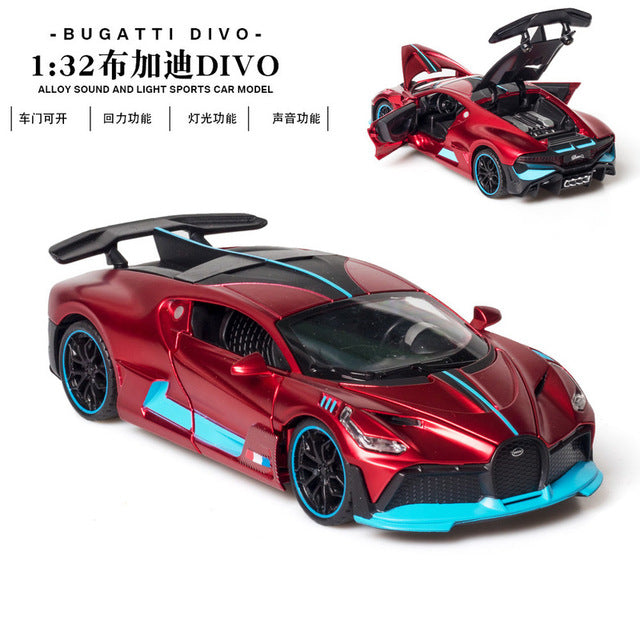 Envío gratis nuevo 1:32 Bugatti Veyron divo aleación modelo de coche Diecast y vehículos de juguete coches de juguete chico juguetes para niños regalos niño juguete