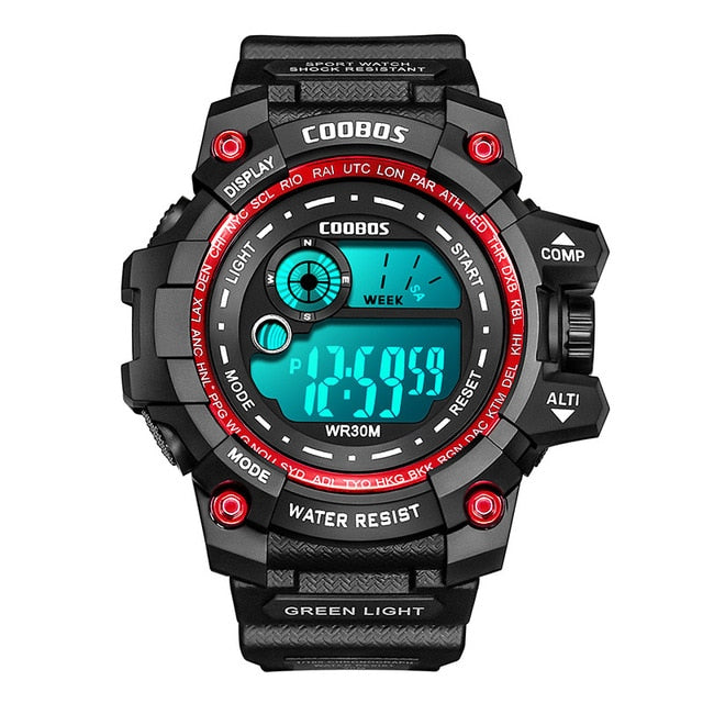 Reloj deportivo luminoso para hombre, reloj de pulsera militar con correa de silicona de gama alta, reloj Digital resistente al agua con calendario Led, reloj de hombre