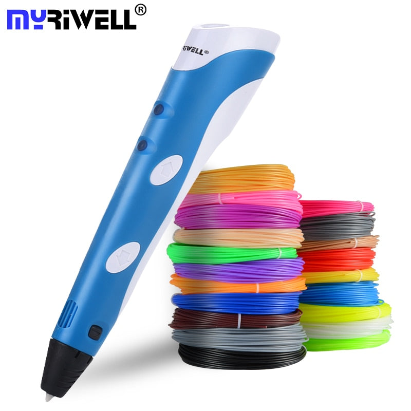 Bolígrafo 3D Myriwell, bolígrafo de impresión 3D DIY Original con filamento ABS de 1,75mm, juguete creativo, regalo de cumpleaños para niños, diseño de dibujo