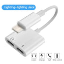 2-in-1-Adapter AUX-Ladekabel Lightning auf 3,5-mm-Kabelsplitter für Apple iPhone XS MAX XR X 7 8 Plus AUX-Kabel Splitte
