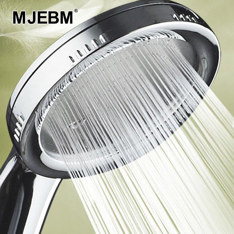 Cabezal de ducha con boquilla presurizada, accesorios de baño, cabezal de ducha cromado ABS con ahorro de agua de alta presión, 1 ud.