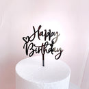 New Happy Birthday Cake Topper Rose Gold Herz Geburtstag Acryl Cake Topper für Kindergeburtstag Party Kuchen Dekorationen Baby Shower