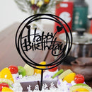 New Happy Birthday Cake Topper Rose Gold Herz Geburtstag Acryl Cake Topper für Kindergeburtstag Party Kuchen Dekorationen Baby Shower