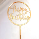 New Happy Birthday Cake Topper Rose Gold Herz Geburtstag Acryl Cake Topper für Kindergeburtstag Party Kuchen Dekorationen Baby Shower