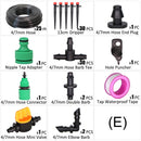 Sistema de riego por goteo con manguera de 1/4 ", Kit de aspersor de 8 orificios ajustable de 360 ​​grados, riego de jardín, inserción de microgotero de flujo de tierra