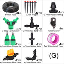 Sistema de riego por goteo con manguera de 1/4 ", Kit de aspersor de 8 orificios ajustable de 360 ​​grados, riego de jardín, inserción de microgotero de flujo de tierra